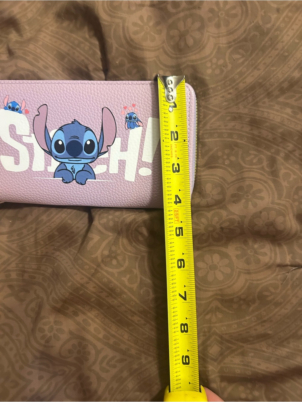 Lilac Stitch Zip Wristlet Wallet - Picture 8 of 8